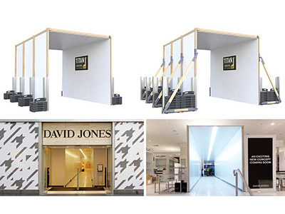 Construction Portal-Internal and External 400x300 retail hoarding demonstration