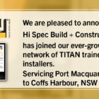 New Installer-Hi Spec Build and Construct